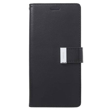 Goospery - Cover für Samsung Galaxy S9 Plus - Handyhülle aus Leder - Rich Diary Series - schwarz