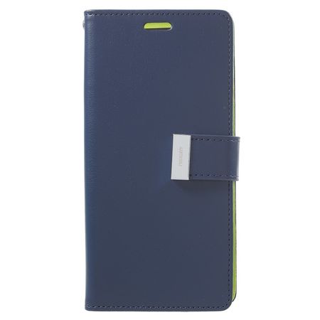 Goospery - Cover für Samsung Galaxy S9 Plus - Handyhülle aus Leder - Rich Diary Series - navy