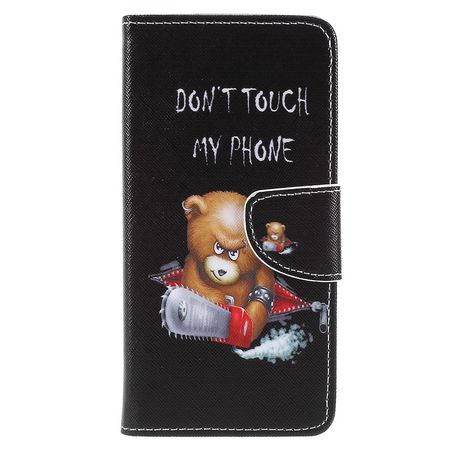 Sony Xperia XZ2 Handyhülle - Bookcover aus Leder - wütender Teddybär