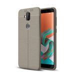 Asus Zenfone 5 Lite (ZC600KL) Handyhülle - TPU Softcase - mit Litchitextur - grau