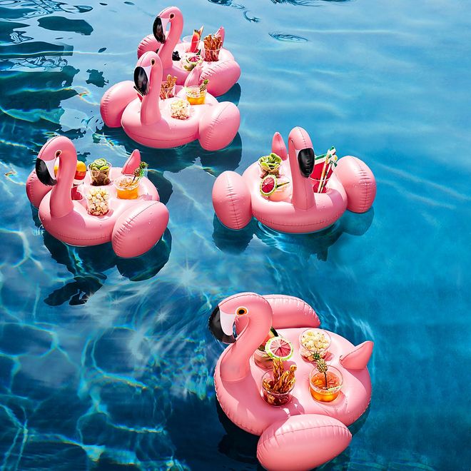 Aufblasbarer Pool Getränkehalter - Schwimmende Flamingo Bar