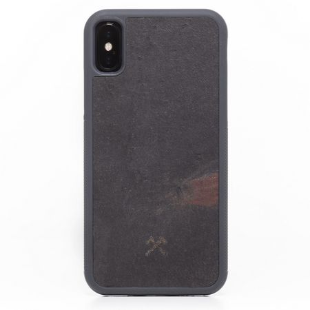 WOODCESSORIES - iPhone XS / X Hülle - Stone Series - Volcano Black