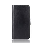 Huawei P Smart Handy Hülle - Crazy Horse Leder Bookcover - mit Visitenkartenfach - schwarz