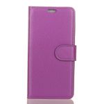Motorola Moto Z3 Play Handy Hülle - Litchi Leder Bookcover Series - purpur
