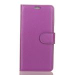 Asus Zenfone 5 Lite (ZC600KL) Handy Hülle - Litchi Leder Bookcover Series - purpur