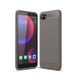 HTC Desire 12 Handyhülle - Carbon Fiber TPU Softcase Series - grau