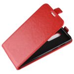 OnePlus 6 Handy Hülle - Crazy Horse Flip Leder Series Case - rot