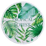 Rundes Strandtuch Roundie - Badetuch aus Mikrofaser - Tropical Forest