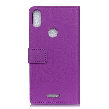 Wiko View Max Handy Hülle - Classic III Leder Bookcover Series - purpur