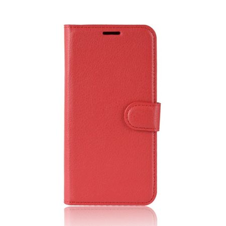 Huawei Honor 7S / Y5 (2018) Handy Hülle - Litchi Leder Bookcover Series - rot