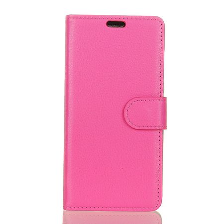 Sony Xperia XZ3 Handy Hülle - Litchi Leder Bookcover Series - rosa