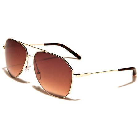 Air Force - Herren / Damen Sonnenbrille Pilotenbrille - Cutted Oval - dunkelbraun/silber