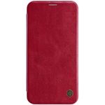 Nillkin - iPhone XS Max Hülle - Leder Book Case - Qin Series - rot