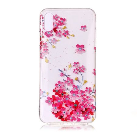 iPhone XS / X Handyhülle - Softcase Image Plastik Series - pinke Blumen