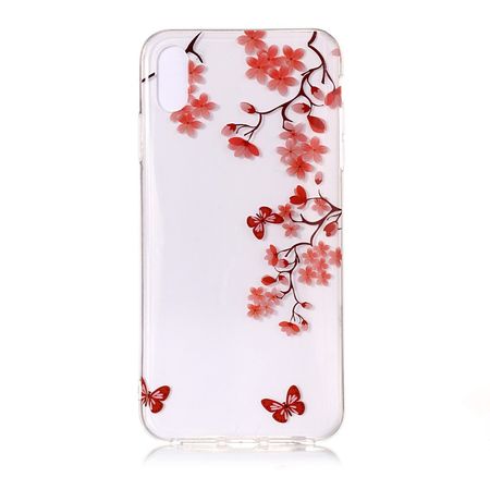 iPhone XS / X Handyhülle - Softcase Image Plastik Series - Schmetterlinge und Blumen