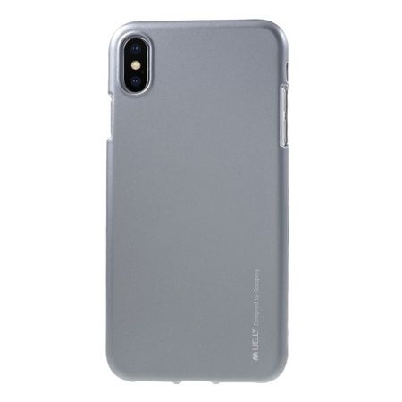 Goospery - iPhone XS Max Handy Hülle - TPU Soft Case - i Jelly Metal Series - grau
