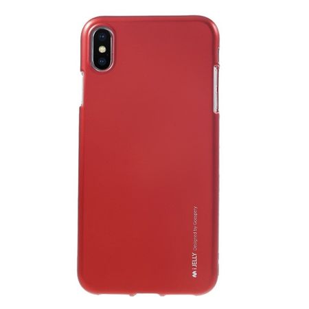 Goospery - iPhone XS Max Handy Hülle - TPU Soft Case - i Jelly Metal Series - rot