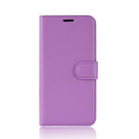 Sony Xperia XZ3 Handy Hülle - Litchi Leder Bookcover Series - purpur