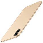 Mofi - iPhone XS Max Handyhülle - Schlanke Hülle aus Hartplastik - Shield Series - gold