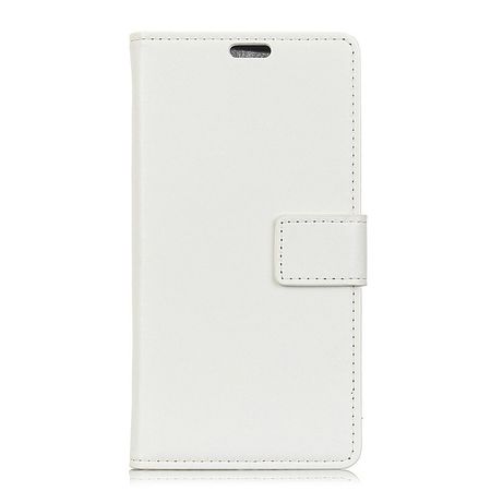 Xiaomi Redmi 6A Handy Hülle - Classic II Leder Bookcover Series - weiss