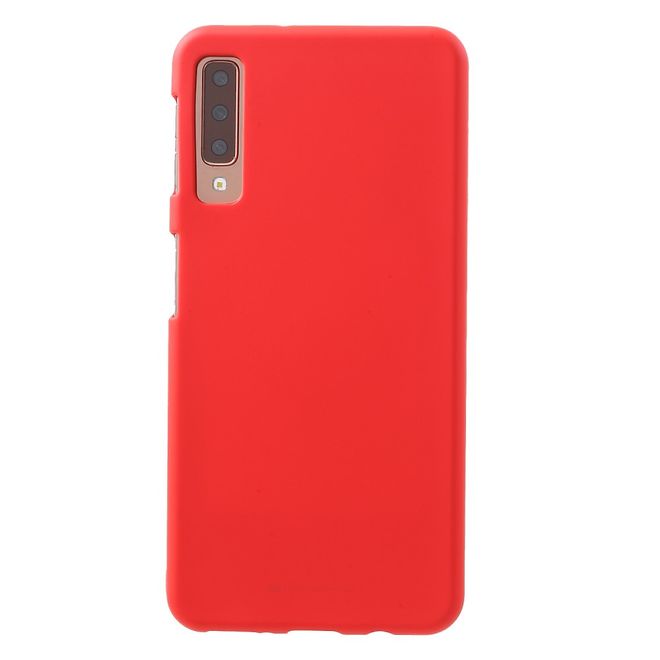 Goospery - Samsung Galaxy A7 (2018) Handy Cover - TPU Soft Case - SF Jelly Series - rot