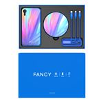 Nillkin - iPhone XR 3-in-1 Box - Hardcase, Ladekabel und Qi Ladestation - Fancy Series - blau