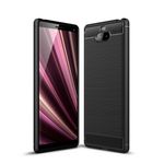 Sony Xperia 10 Handyhülle - Carbon Fiber TPU Softcase Series - schwarz