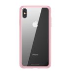 Baseus - iPhone XS Max Hülle - mit transparenter Glas Rückseite - See-Through Series - pink