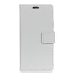 Wiko Sunny 3 Handy Hülle - Litchi Leder Bookcover II Series - weiss