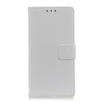 LG V50 ThinQ 5G Handy Hülle - Litchi Leder Bookcover II Series - weiss