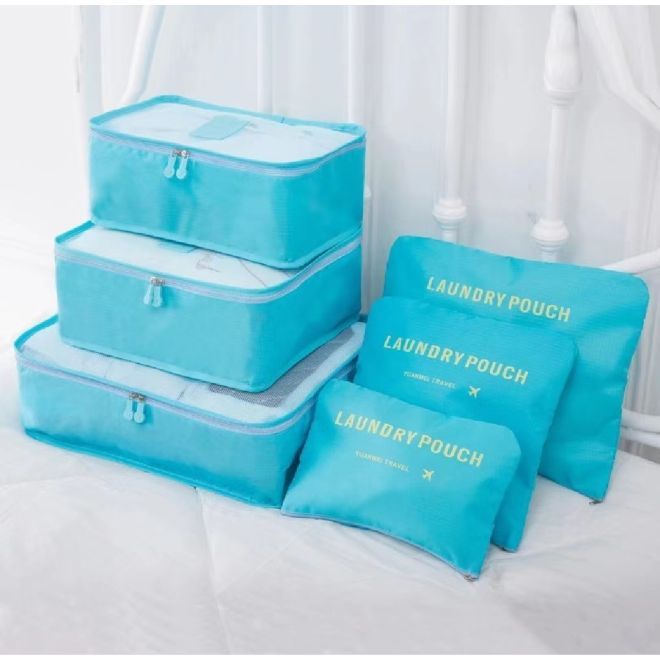 6-teiliges Reisetaschen-Packsystem - Koffer Organizer Set