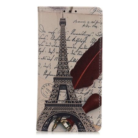 Xiaomi Redmi Go Handyhülle - Leder Bookcover Image II Series - Eiffelturm und Feder
