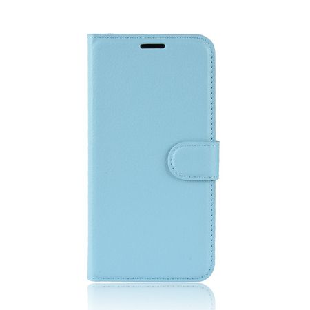Xiaomi Redmi Go Handy Hülle - Litchi Leder Bookcover Series - blau
