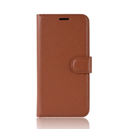 Xiaomi Redmi Go Handy Hülle - Litchi Leder Bookcover Series - braun