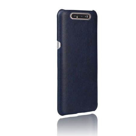 Samsung Galaxy A80 Hülle - Crazy Horse Plastik Hardcase - blau