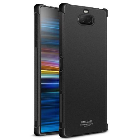 Imak - Sony Xperia 10 Plus Handyhülle - Case aus TPU Plastik - inklusive Schutzglas - matt schwarz