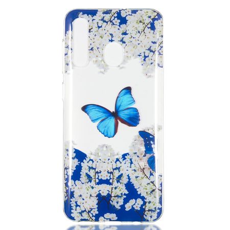Samsung Galaxy A50 Handyhülle - Softcase Image Plastik Series - Schmetterling und Blumen