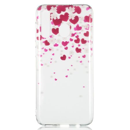 Samsung Galaxy A50 Handyhülle - Softcase Image Plastik Series - Herze und Blumen