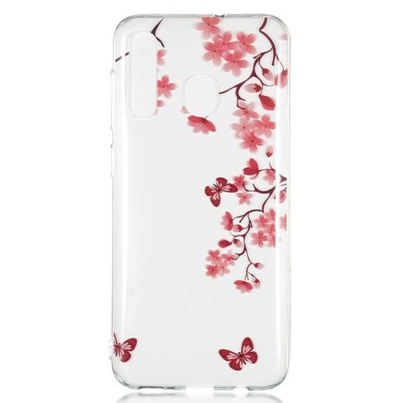 Samsung Galaxy A50 Handyhülle - Softcase Image Plastik Series - Schmetterling und Blüten
