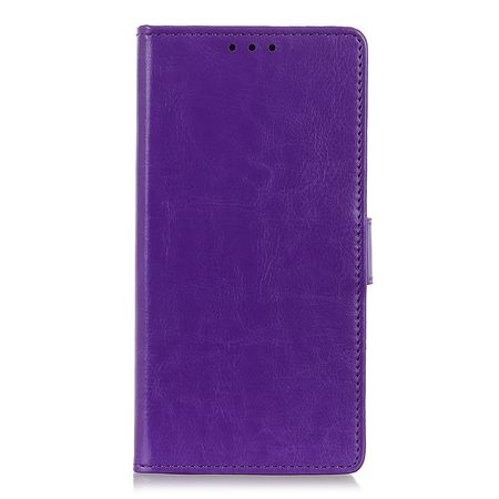 OnePlus 7 Handyhülle - Crazy Horse Leder Bookcover Series - purpur