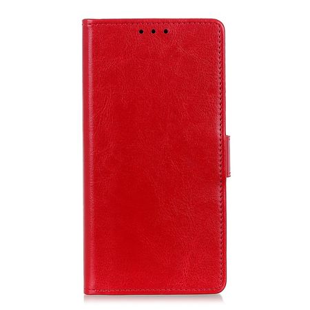 OnePlus 7 Handyhülle - Crazy Horse Leder Bookcover Series - rot