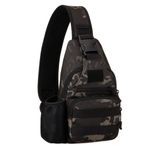 One-Shoulder-Rucksack mit USB Ladeanschluss - universelle Brusttasche Schultertasche - Camouflage