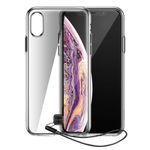 Baseus - iPhone XS / X Hülle - Softcase mit Armbändel - schwarz