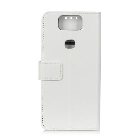 Asus Zenfone 6 (ZS630KL) Handy Hülle - Classic III Leder Bookcover Series - weiss