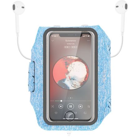 Rock - Sport Fitness Armband für Smartphones bis 6 Zoll - blau