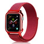 Apple Watch (40mm) Nylon Sport Armband - sanft und atmungsaktiv - rot