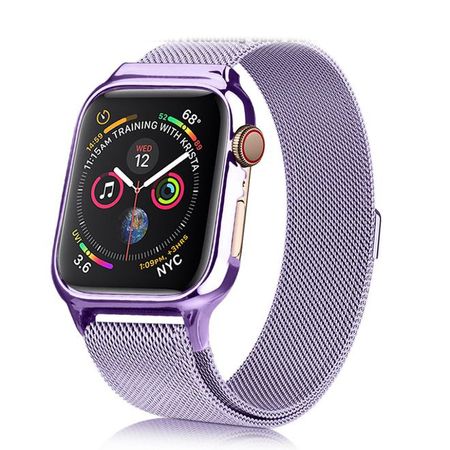 Apple Watch (41/40/38mm) Edelstahl Milanese Armband mit Magnetverschluss - hellpurpur