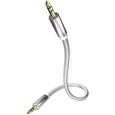 inakustik - Audiokabel 3.5mm Klinke zu 3.5mm Klinke - Premium Series - 3.0m - weiss/silber