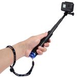 Puluz - GoPro Selfie Stick - bis auf 49 cm verlängerbar - passend für alle GoPro Modelle - schwarz