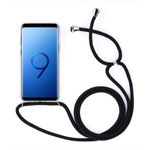 MU Style - Samsung Galaxy S9 Handykette - Necklace TPU Umhänge Hülle - transparent/schwarz